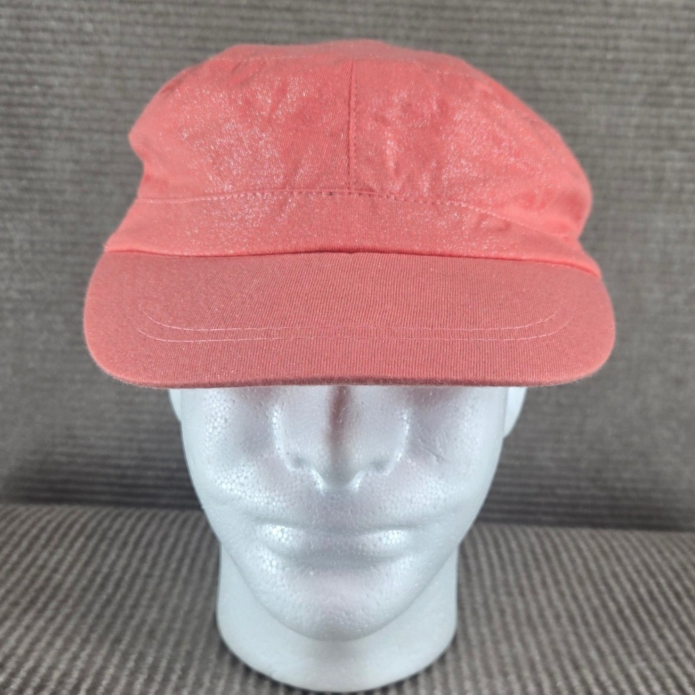 D&Y Womens OS Coral Pink Shimmer Glitter Cadet Military Cap Hat HACD0514